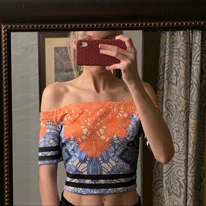 2/$20 Off the Shoulder Crop Top